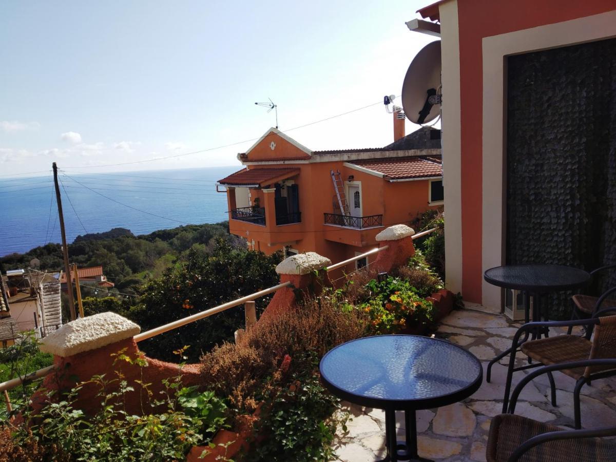 Traditional Panoramic Sea View House Lakones Exterior photo