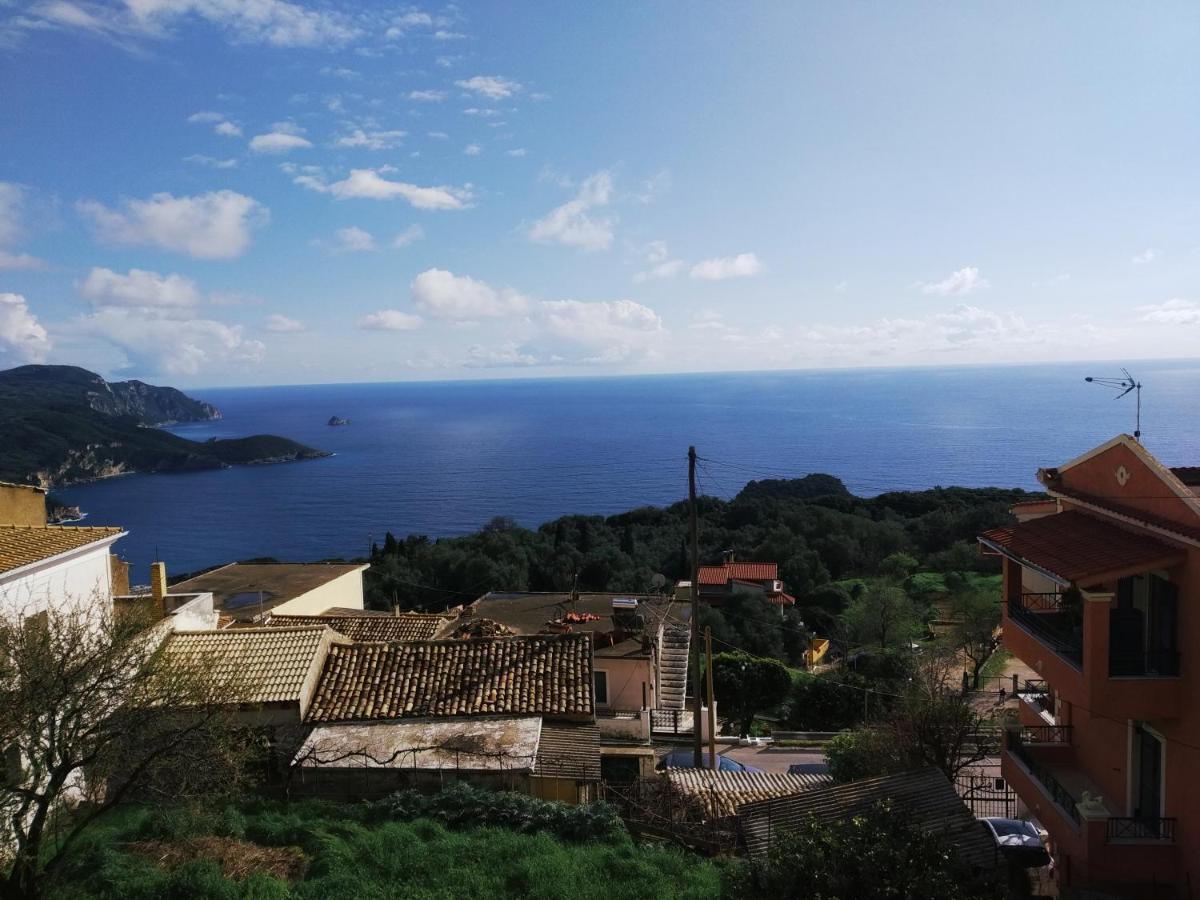 Traditional Panoramic Sea View House Lakones Exterior photo