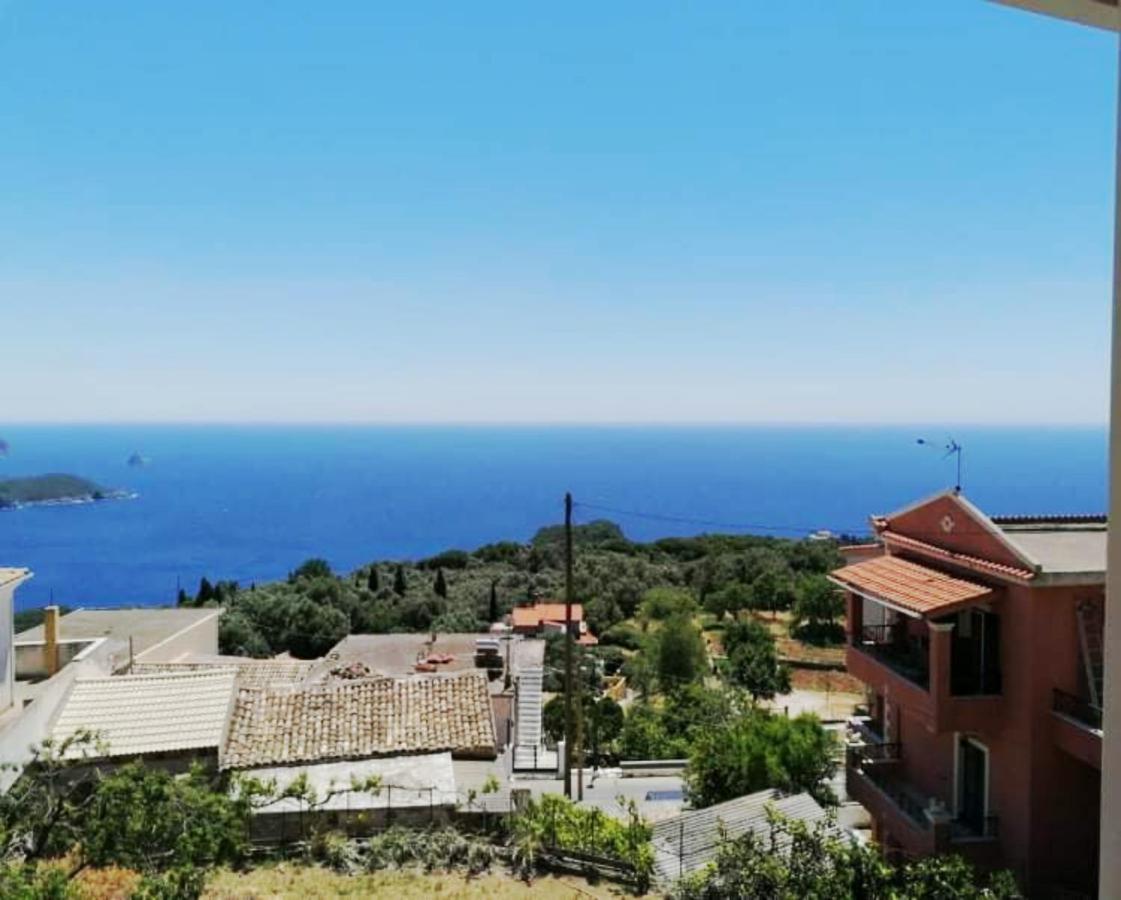 Traditional Panoramic Sea View House Lakones Exterior photo
