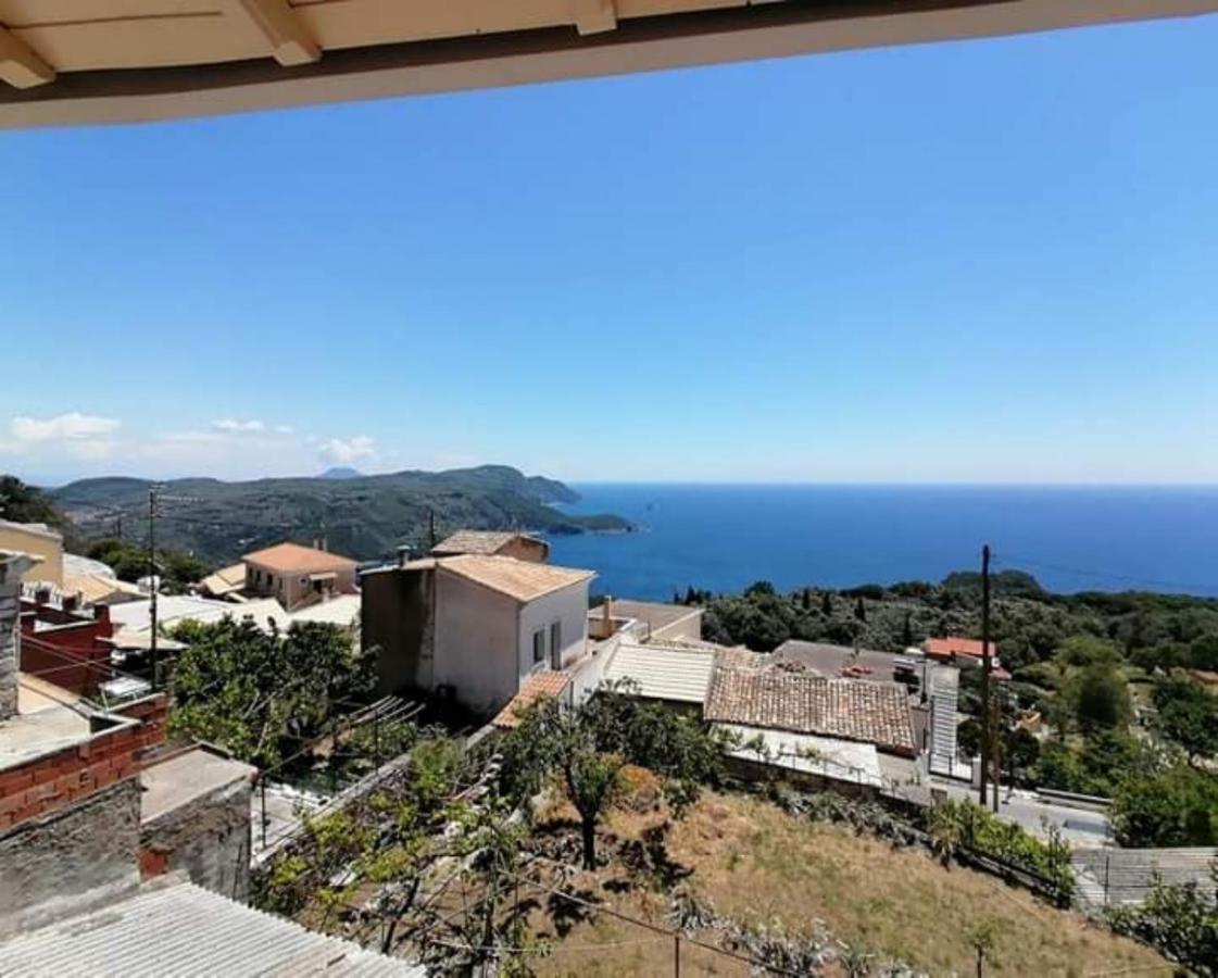 Traditional Panoramic Sea View House Lakones Exterior photo