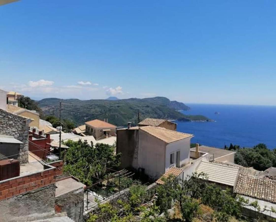 Traditional Panoramic Sea View House Lakones Exterior photo