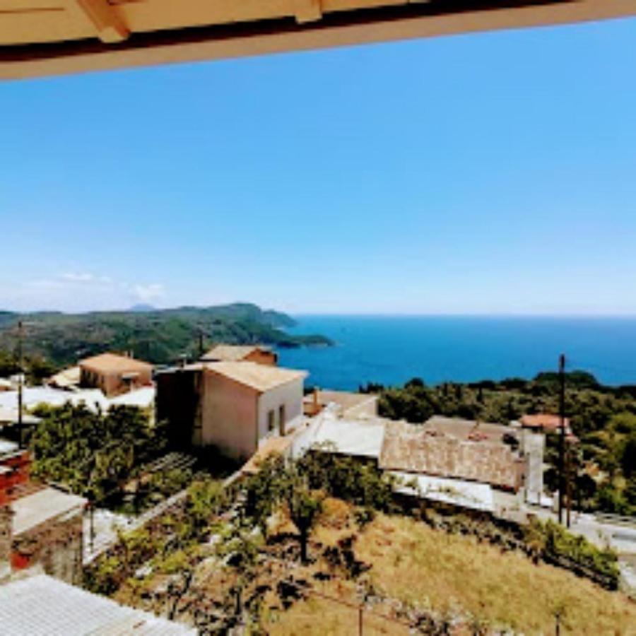 Traditional Panoramic Sea View House Lakones Exterior photo