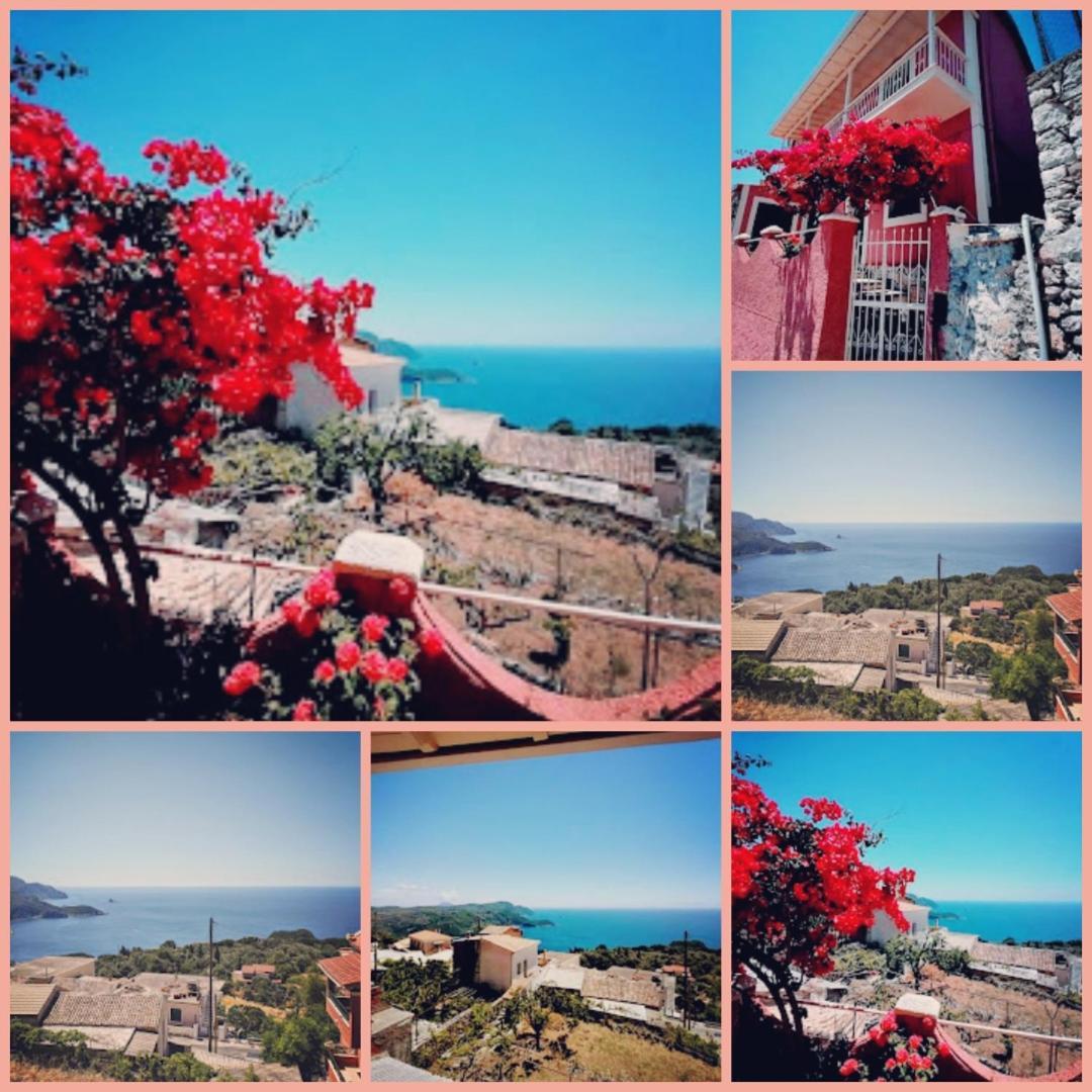Traditional Panoramic Sea View House Lakones Exterior photo
